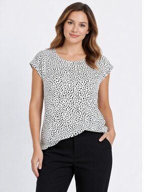 Ladies Black and White Top.